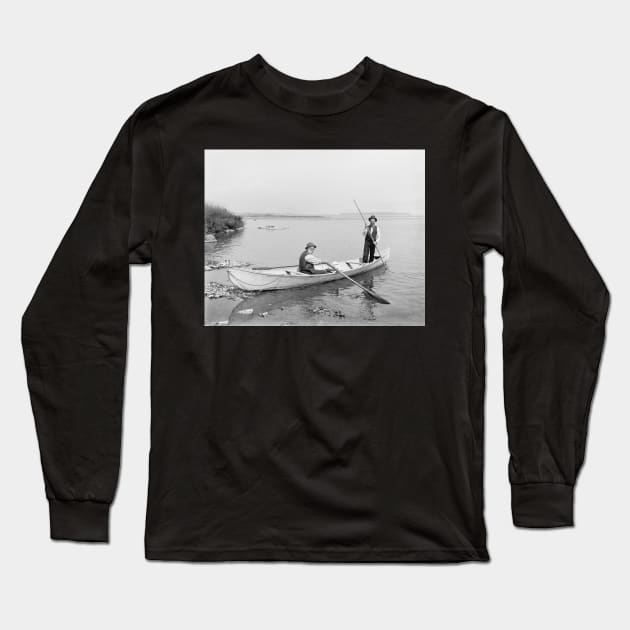 St. Lawrence River Boatmen, 1890. Vintage Photo Long Sleeve T-Shirt by historyphoto